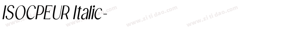 ISOCPEUR Italic字体转换